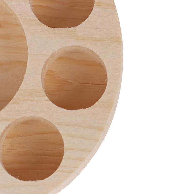 Круглая деревянная стойка для эфирных масел, держатель, органайзер, полка, 10 слотов