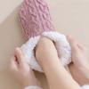 Coral Fleece Thicken Plush Socks Knitted Twist Sleeping Socks Winter Floor Socks  Fall/Winter