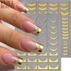 Metal Mirror Nail Stickers Gold Silver Nail Art Decals Colorful Sliders Manicure Decor Nail DIY