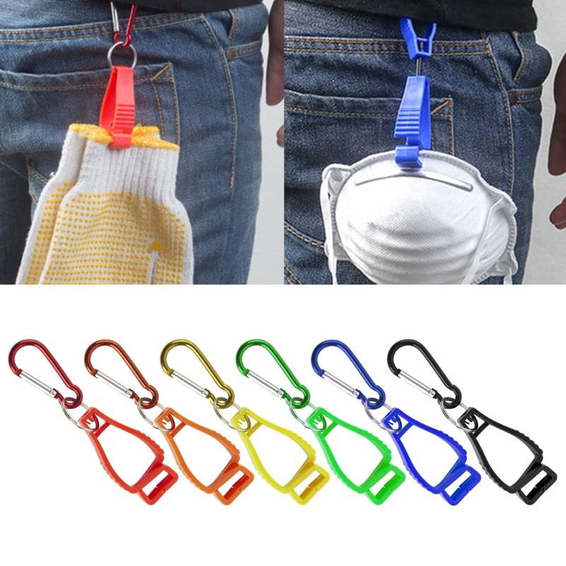 5Pcs Glove Clip Hanger Safety Glove Holder Aluminum Alloy Working Gloves Clip Keys Safety Clamp Gloves Guard Accessories