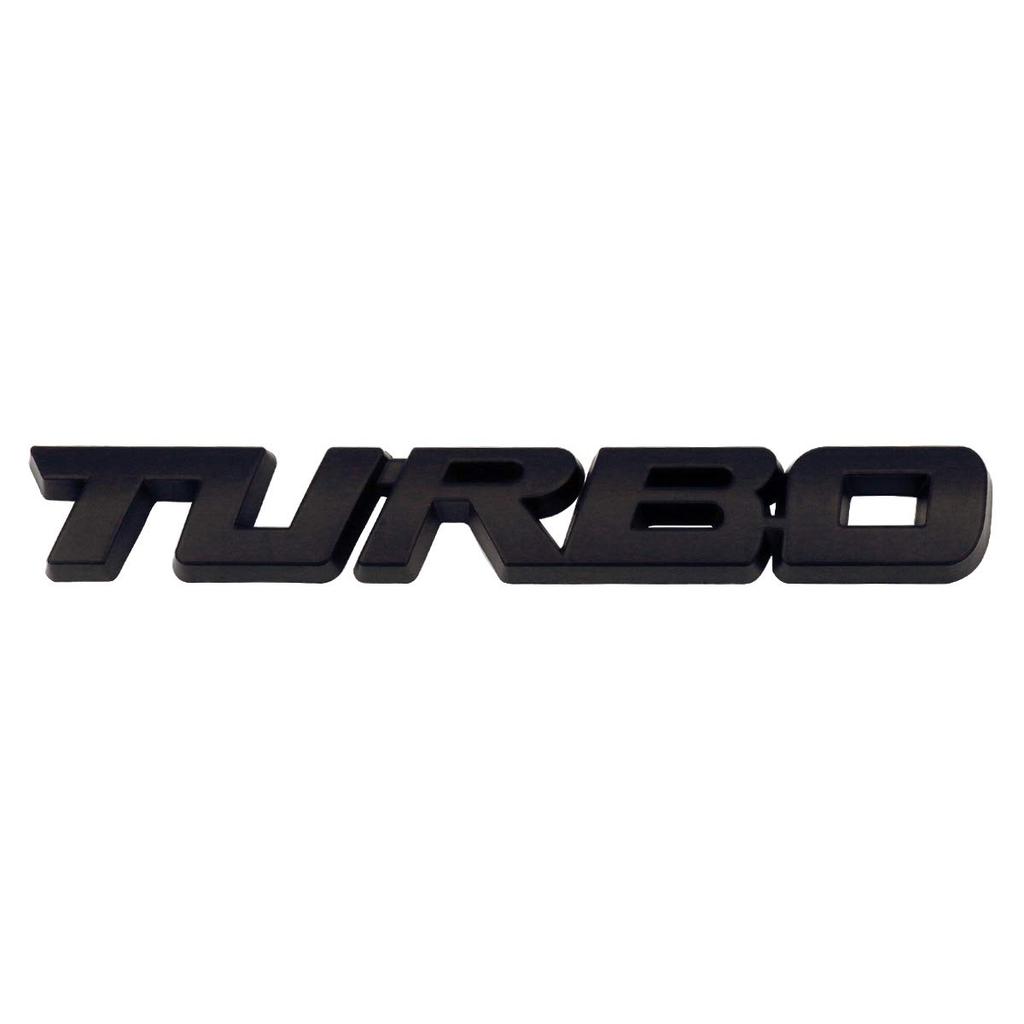 NEGUS Turbo Emblem, Turbo, Car Emblem Sticker, Car Sticker, 0.7 x 5.0 inches (18 x 129 mm), Black