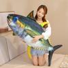 Simulation Giant Simulated Ocean Tuna Plush Toy Filled with Soft Vivid Plush Pillow Fish Toy Creative Gift Decoration Gift