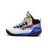 Li Ning Pioneer Team 3.0 Shock Absorption Anti-Slip Wear-Resistant High-Top Basketball Shoes Kids Sneakers White Blue YKBT004-5