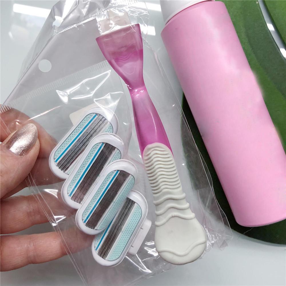 Stainless Steel 6-layer Razor Ladies Manual Hair Removal Shaving Blades Legs Body Bikini Shaving Machine