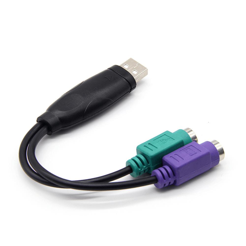 Кабель-адаптер USB - PS2: Преобразовать Клавиатуру/Мышь в PS/2 Гнездо
