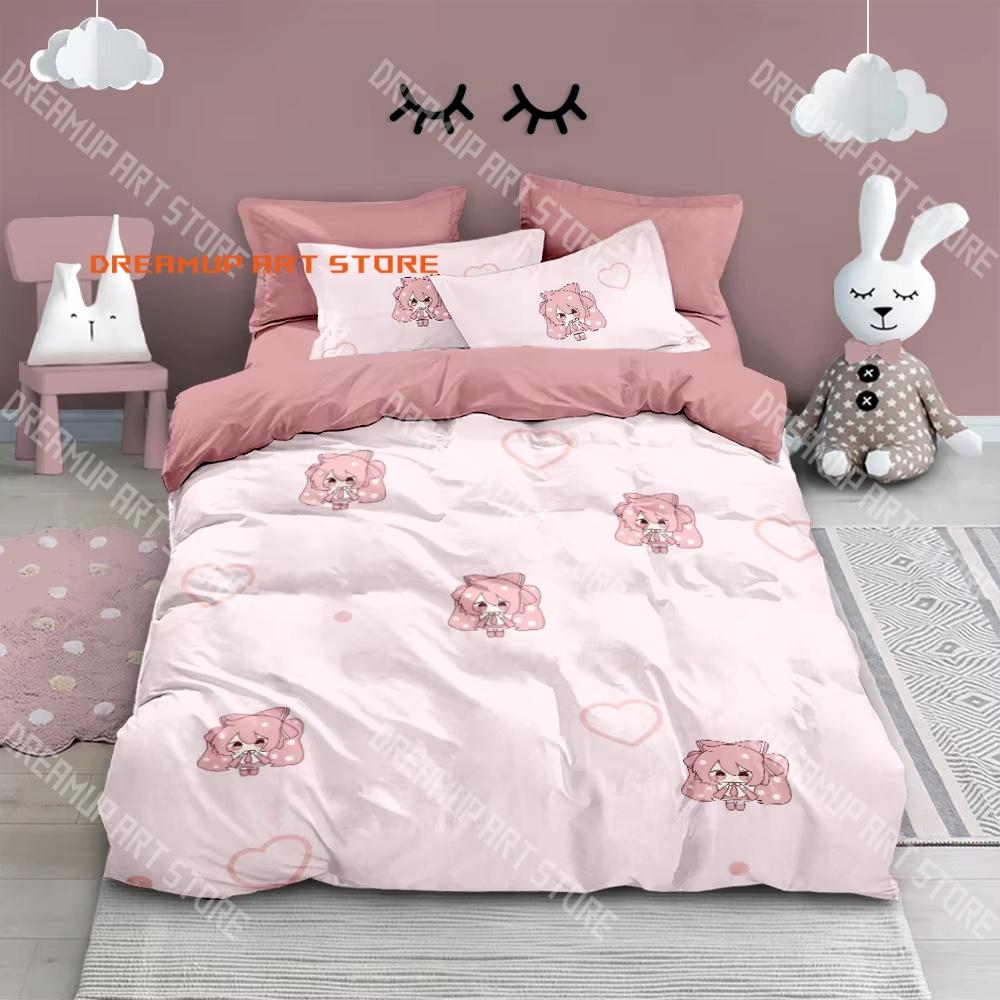 3D Print Anime Miku Kawaii Bedding Set Single Twin Full Queen King Size Bed Set Adult Kid Bedroom Duvetcover Set