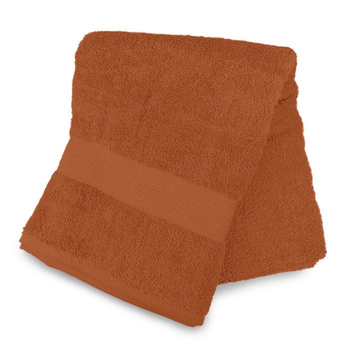 Cotton Bath Towel 500gr/m2 70x130 Cm LAGUNE Terra, by Soleil d'Ocre