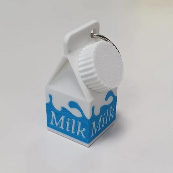 Держатель для таблеток из картонной коробки для молока, мини-брелок для хранения таблеток из картонной коробки для молока, сумка-рюкзак для людей с непереносимостью лактозы