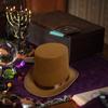 Yousheng Цилиндр Мага Цилиндр Британский Черный Джазовый Цилиндр Мужской и Женский Придворный Джентльмен Плоская Фетровая Шляпа для Выступлений Ролевой Игры