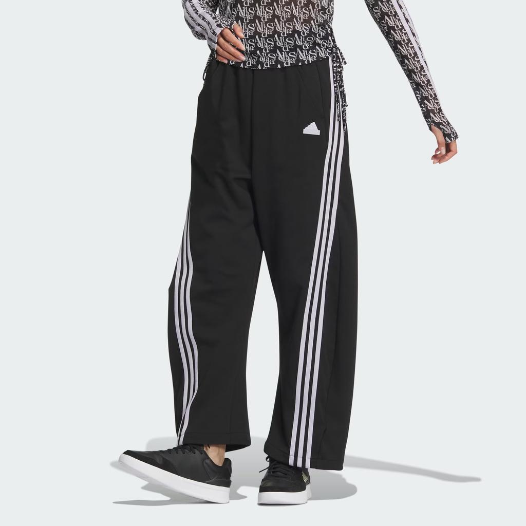 Adidas Джоггеры Dance Interlock с женским низом в три полоски с цветными блоками, черный JI9777