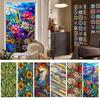 Sunflower Electrostatic Glass Sticker Colorful Vintage Pattern PVC Patch