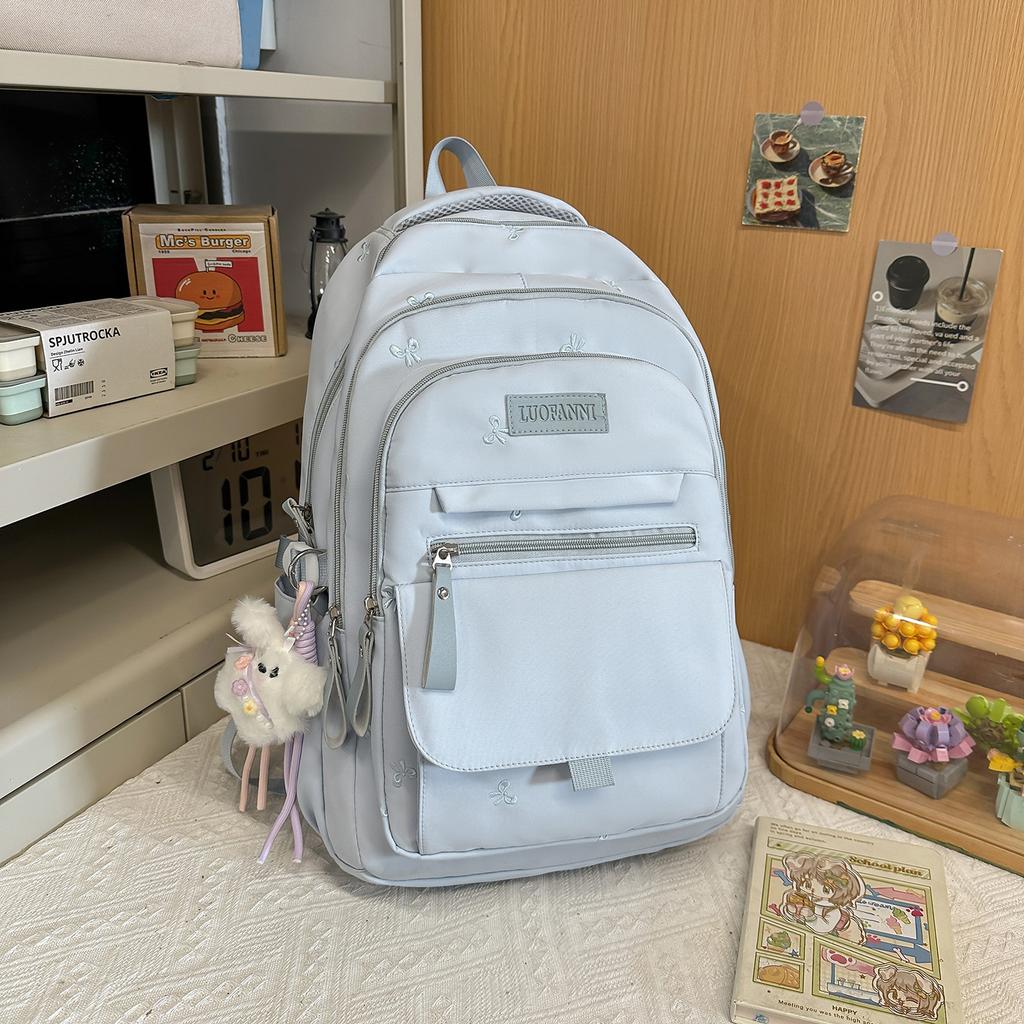 Schoolbag High value Japanese junior high school students Campus schoolbag High school students Multi-compartment backpack Women's versatile niche ins
