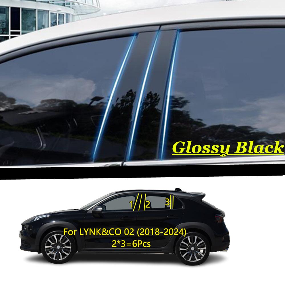 Для LYNK&CO 01 02 03 05 06 2017 2018  -2024 Автомобильный ПК Материал Накладка на стойку кузова Наклейка на молдинг оконной двери Аксессуары
