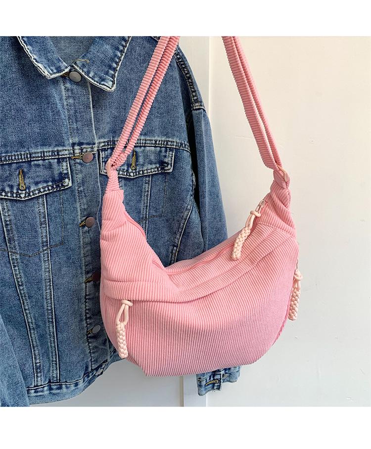 Весна 2025 новая простая сумка-мессенджер большой вместимости женская студенческая маленькая сумка-портфель спортивный универсальный рюкзак сумка-пельмень