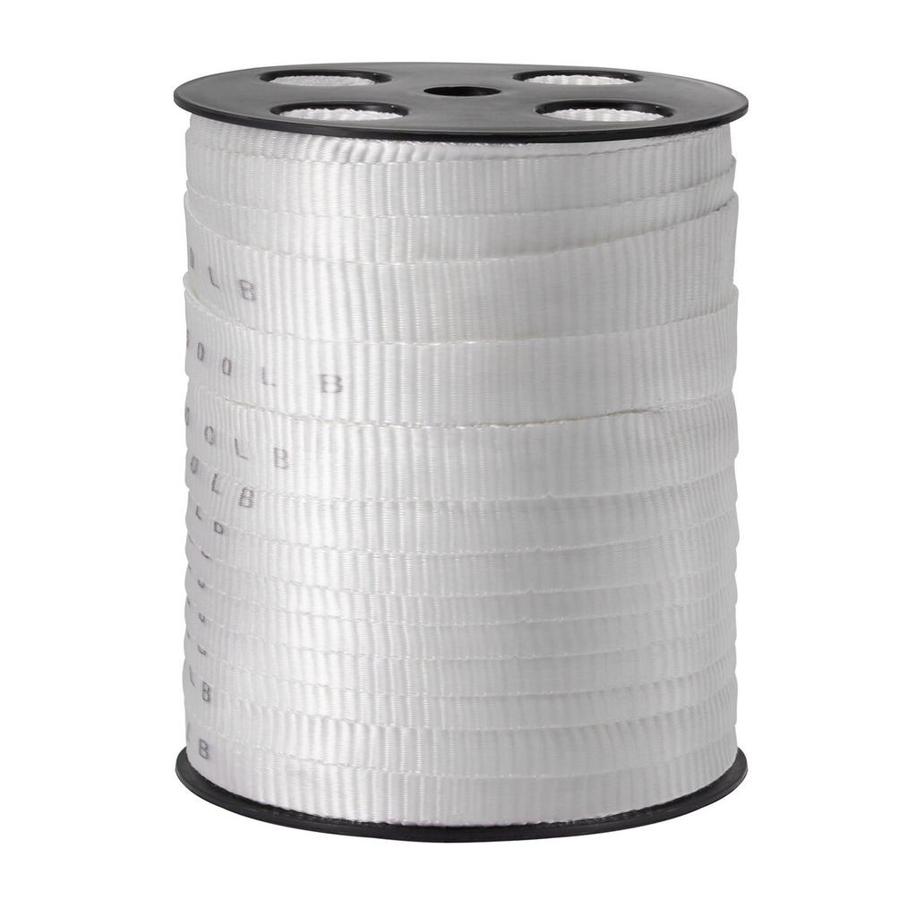 Polyester Pull Tape, 3/4" x 265' Mule Tape Flat Rope, 2500 lbf Tensile Capacity, Printed Webbing Cable Pulling Tape for Packaging, Gardening,