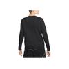 Nike Solid Color Letter Logo Print Crew Neck Sweatshirt Women Tops Black DQ5474-010