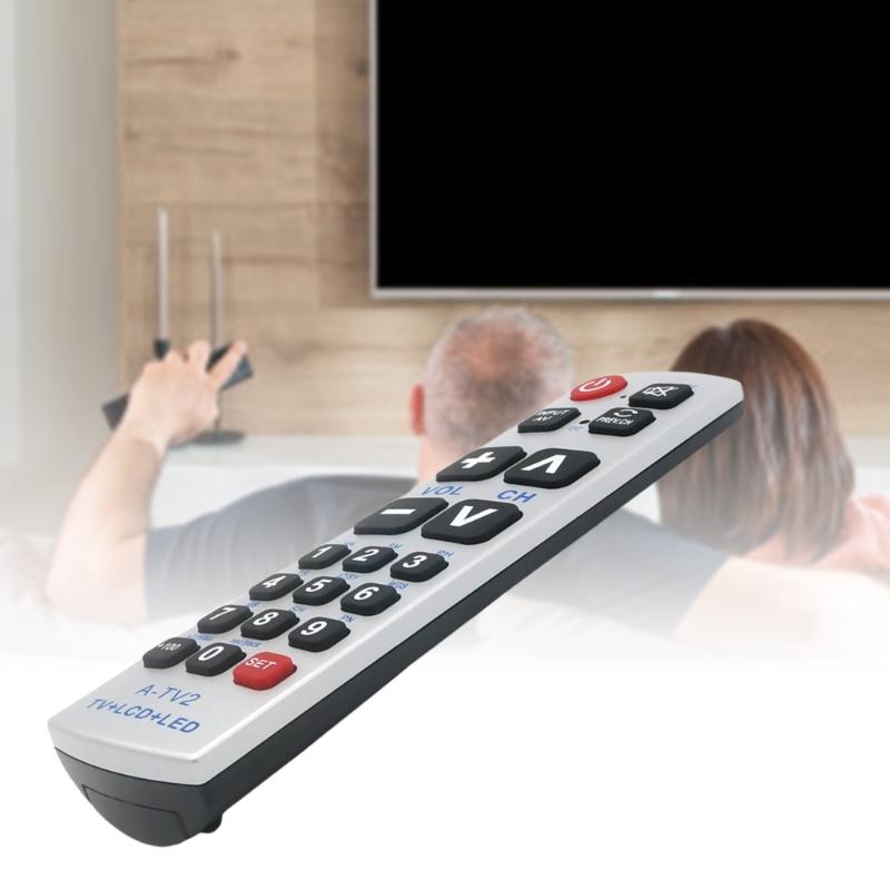 Big Button Universal Remote Compatible for More TV Brands for Elderly Use Replacement Accessory