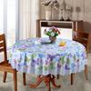 Large Round Table PVC Tablecloth Waterproof Oil Proof Scald Proof No Washing Lace Printed Pattern