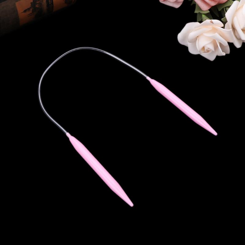 12x Plastic Circular Knitting Needle Crochet Set Craft Multicolor Tube 40cm 80cm