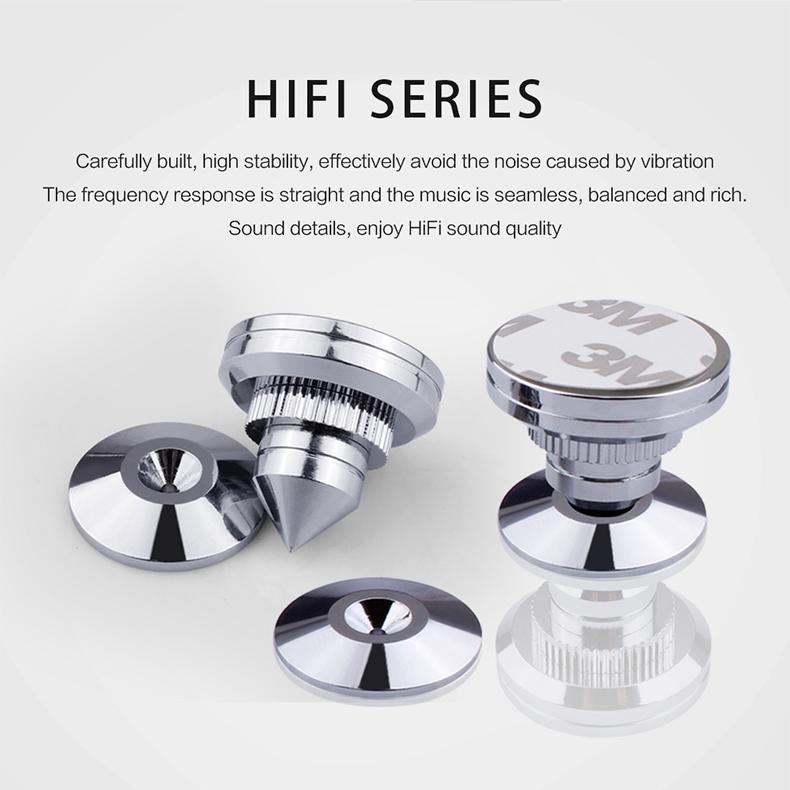 Xiaomi Pure Copper Silver Speaker Spikes M2826 Thread 3027mm Shockproof Isolation Feet Pad Cone Floor Foot Nails for HiFi Floor