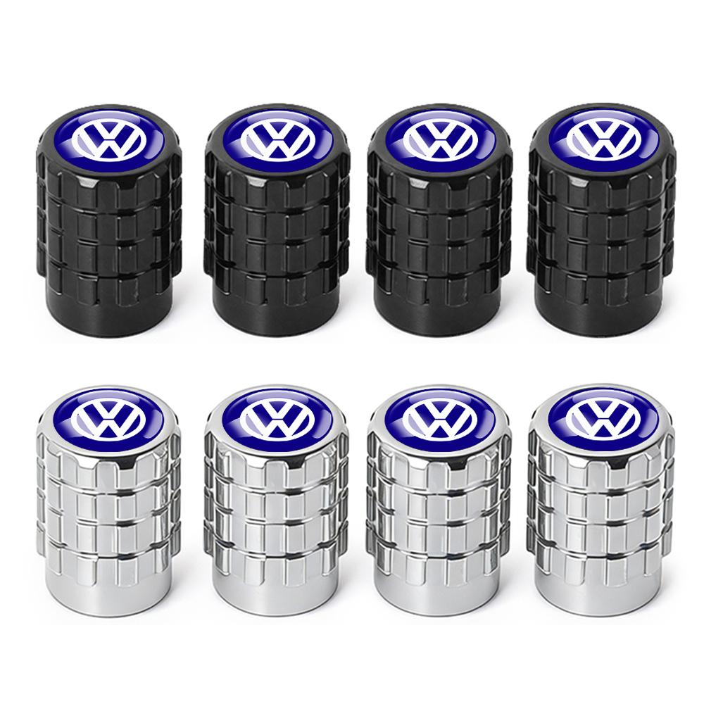 4Pcs Metal Car Tire Valve Stem Caps Auto Accessories For Volkswagen VW R Line Jetta GTI Golf 5 7 Caddy Passat b6 b8 Tiguan Polo zh2