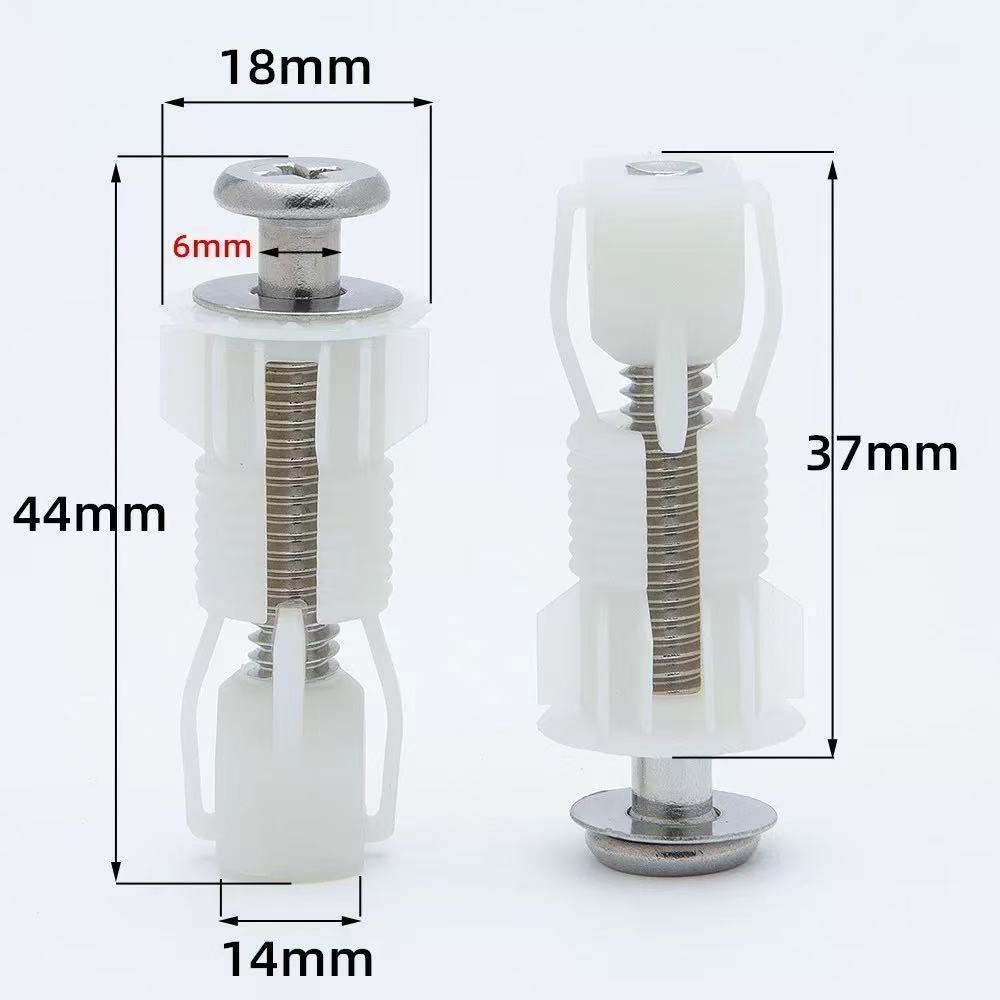 Stainless Steel Toilet Seat Fixing Bolts With Rubber Expansion For Bathroom Repair