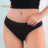 Women Panties Seamless Low Waist Elastic Good Breathability Underpants Butt-lifted Solid Color Moisture-wicking Briefs for Sport Work