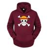 Unisex Anime Hoodie With One Piece Print Loose Fit Cotton Blend Sweatshirt Teens Adults