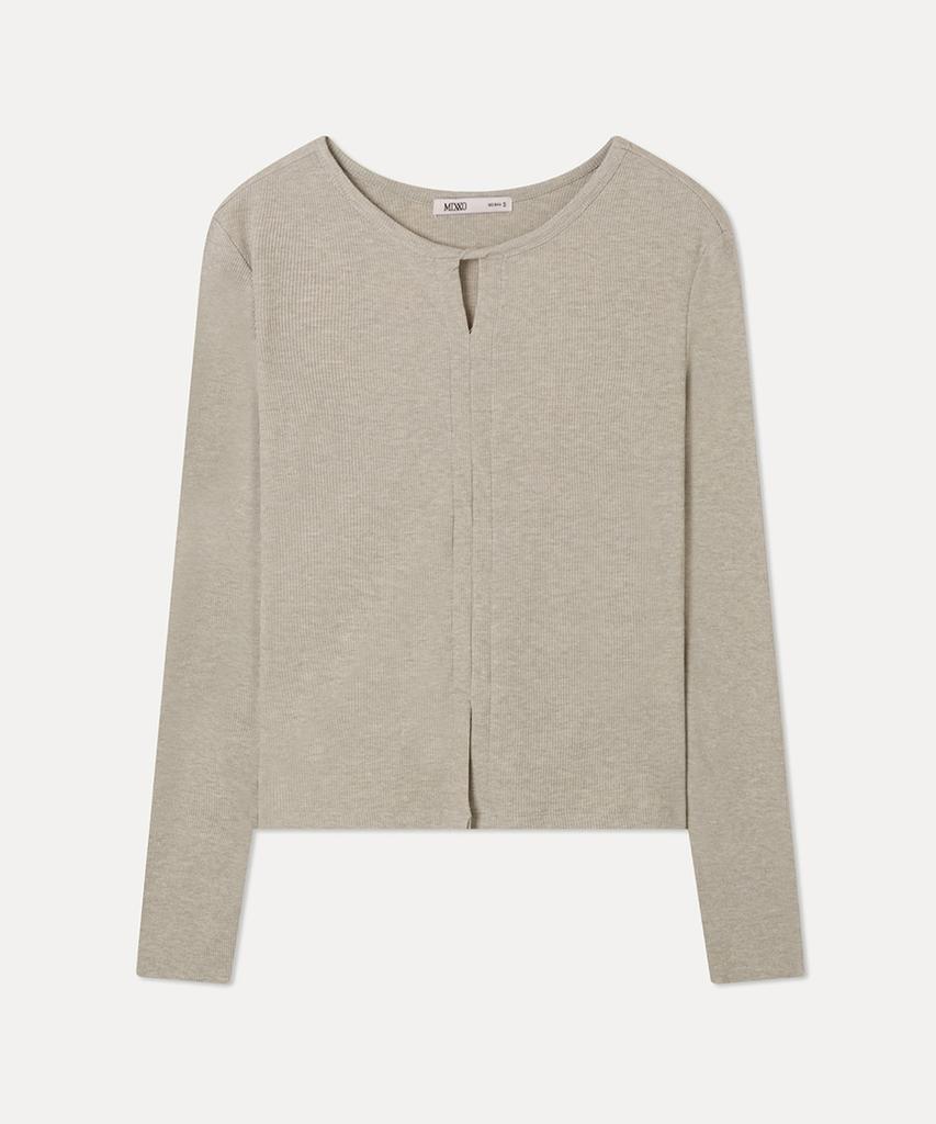MIXXO Футболка с длинным рукавом и закрученным воротником_Miwlwg319A
