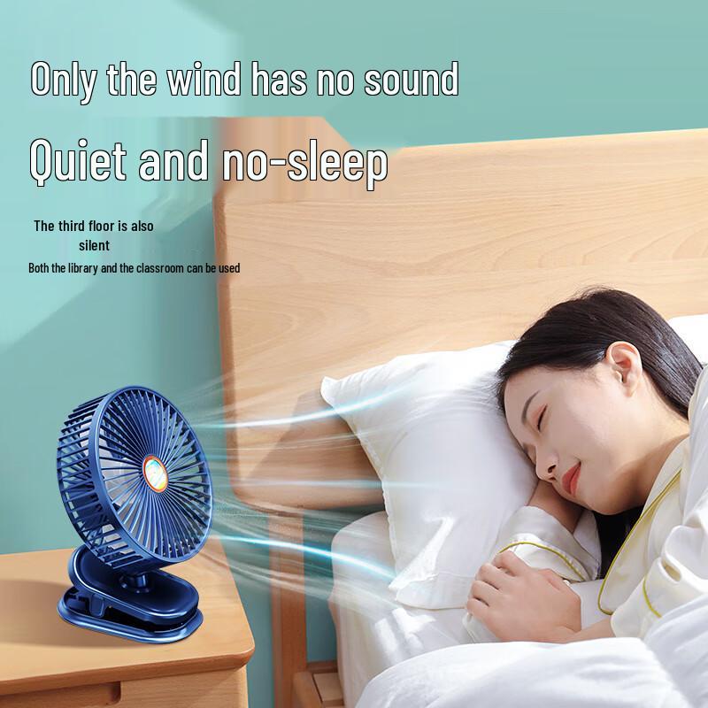 6-Inch Rechargeable Portable Clip-On Fan