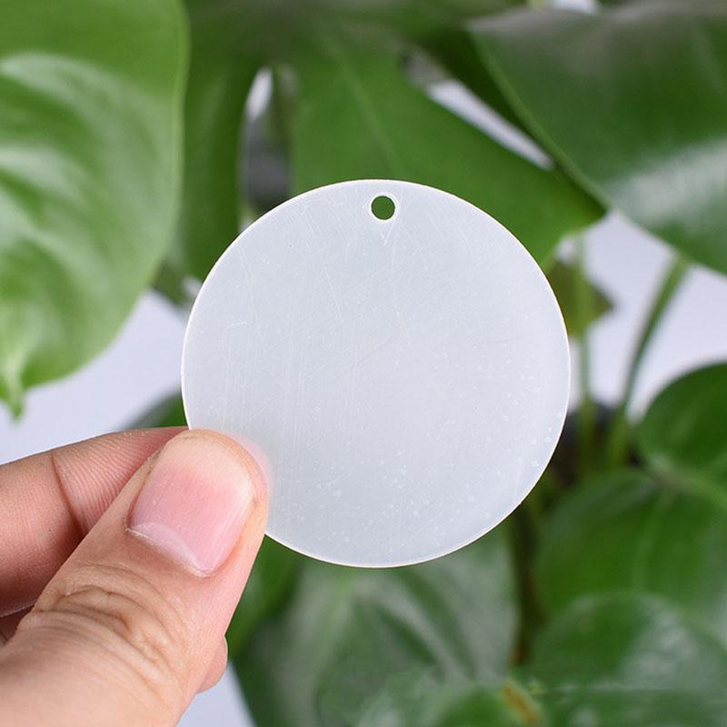 50шт акриловые брелки-заготовки с брелоками круглые прозрачные диски круги кулон