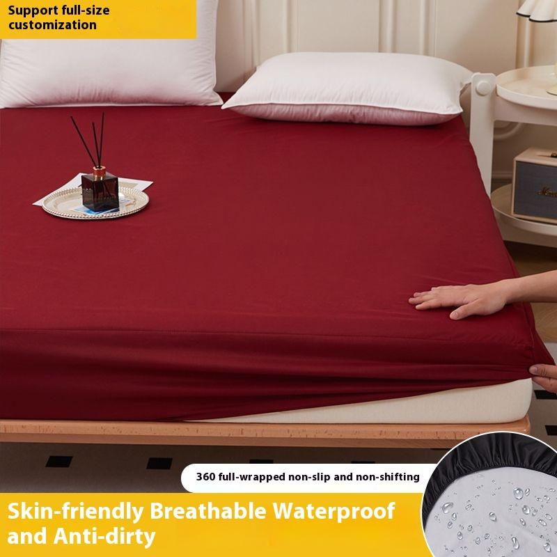 100% водонепроницаемая хлопковая простыня с резинками. Нескользящие регулируемые наматрасники для односпальной двуспальной кровати размера «king-size», 150/180/200 см.