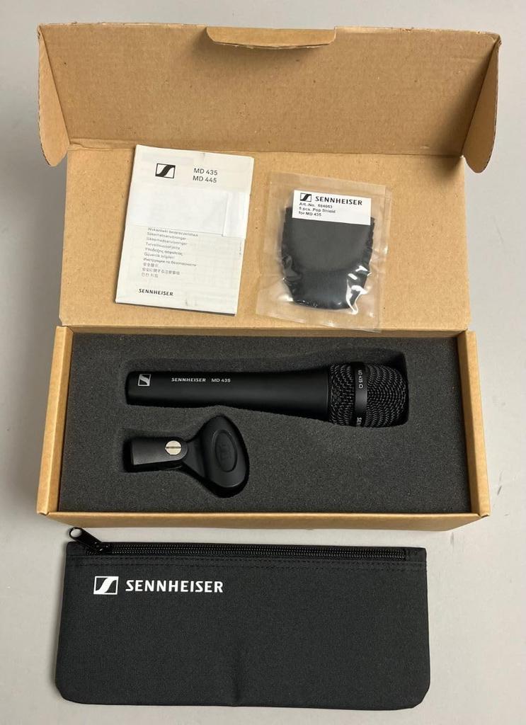 Sennheiser MD 435 Динамический вокальный микрофон Кардиоидный [Внутренний оригинальный продукт] 508827 Прочная конструкция Производство живой музыки Запись инструмента