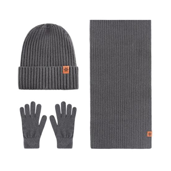 Комплект из 3 предметов: мужская шапка, шарф, перчатки, шапка с плюшевым помпоном, шарф для защиты от холода, комплект перчаток с сенсорным экраном, горнолыжное снаряжение для велоспорта