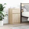 VidaXL Bedside Table Sonoma Oak 39x35x65 Cm Engineered Wood, Bedside Furniture, Side Table, Bed Cabinet, 861323