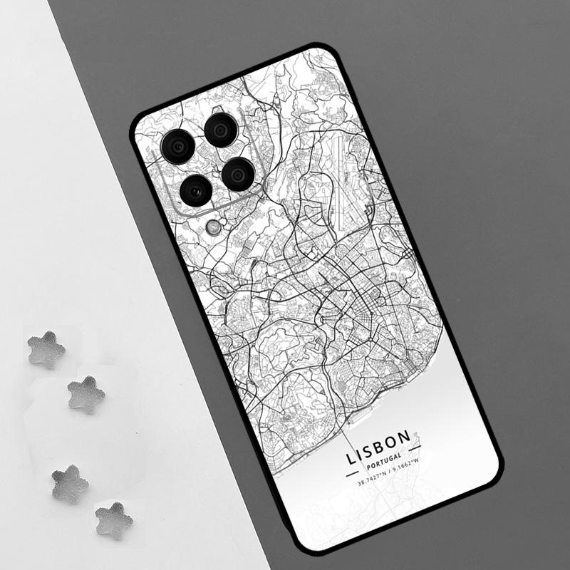 London Country Sketch City Map For Samsung Galaxy M06 M16 M33 M13 M35 M53 M11 M21 M31 M55 M15 M14 M34 M54 M12 M32 M52 Case