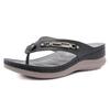 Retro Clip Toe Metal Sandal Slippers Women Car Line Non-slip Slope Heel Hollow Large Size Sandals