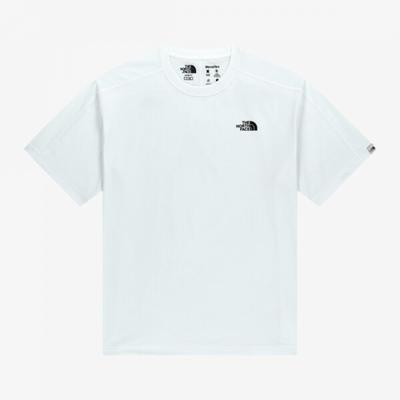 [Официальный North Face] Nt7ur15j White Label Гибридная вафельная футболка с коротким рукавом с круглым вырезом Белый