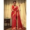 Stylish Unick Weeding Wear and Party Wear Saree for Women ,Blouse (Need To Be Stitched As Per Size And Fit)