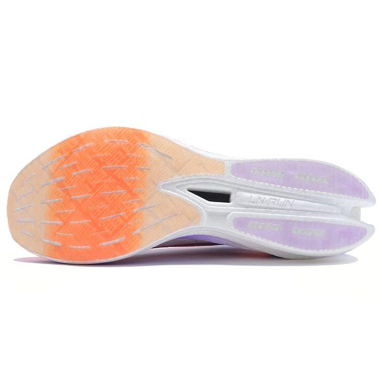 Li Ning Feidian 2 Elite Беговые кроссовки Женские Низкие Белый Флуоресцентный/Виноградный Фиолетовый ARMR010-1