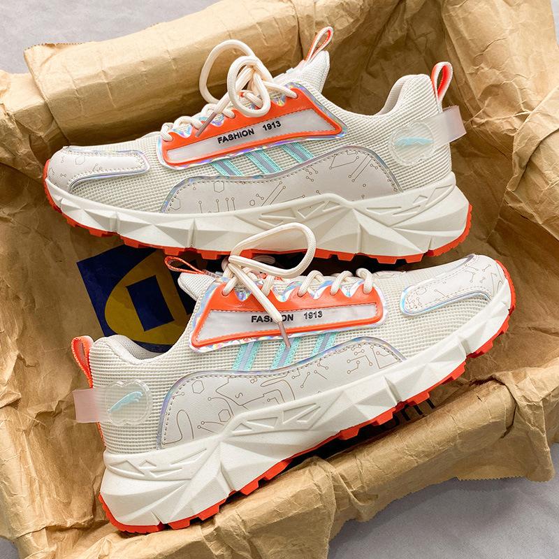 2025 популярная мужская обувь весна и лето новая дышащая сетчатая спортивная повседневная обувь модный тренд платформа папины кроссовки