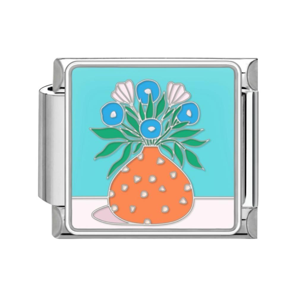 Flower Module Bracelet Accessories Stainless Steel Jewelry New Charm Bracelet Link Women's