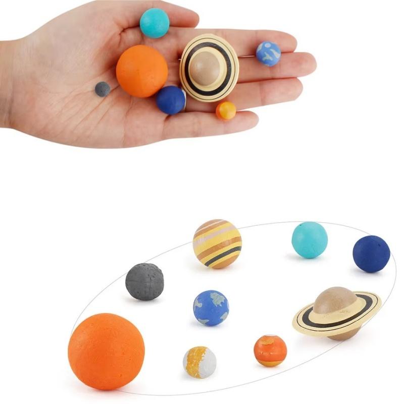 9Pcs Planet Universe Planet Model Science Education Toys Desktop Decorations Creative Science Gifts Children'S Steam