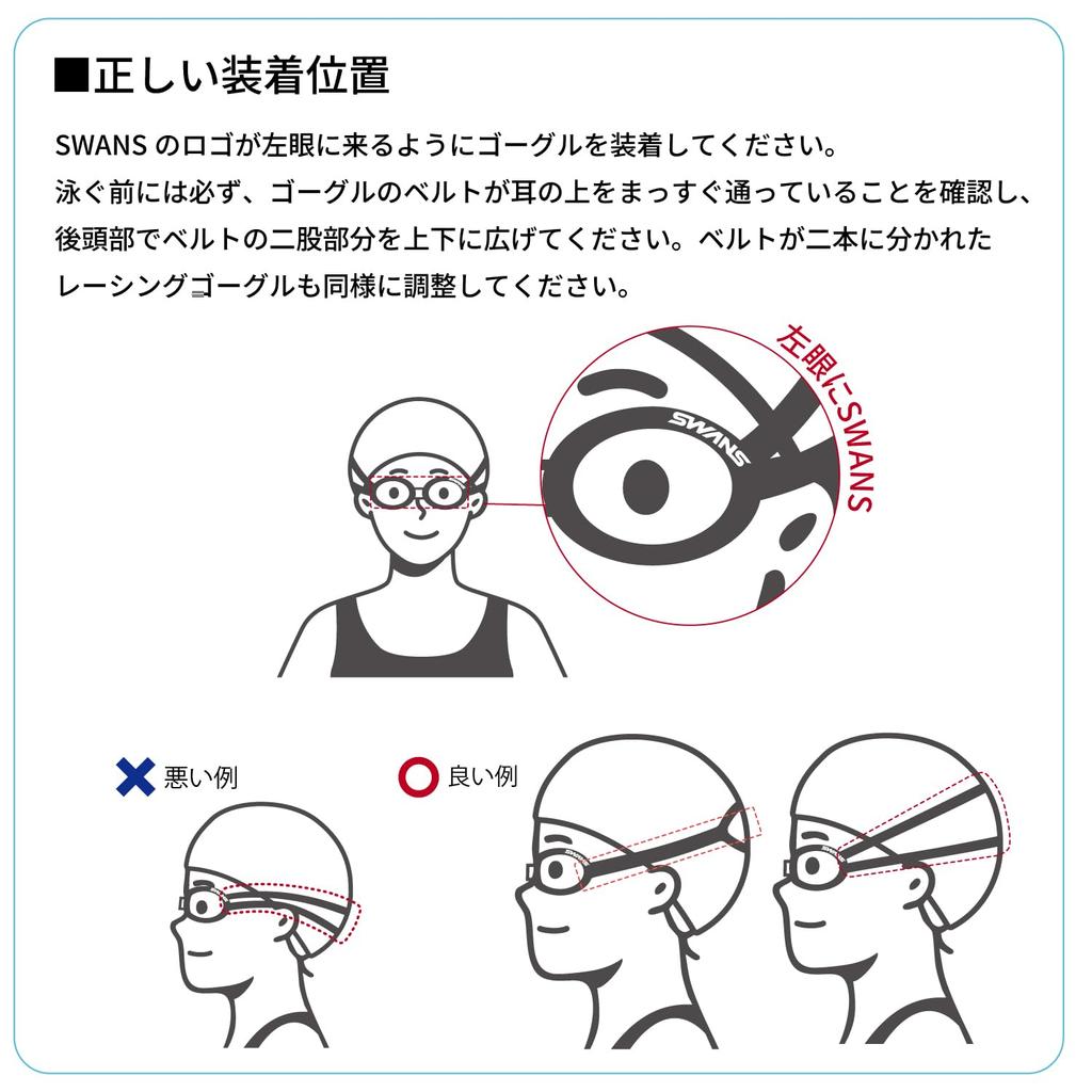 SWANS SMBK Smoke Swimming Made In UV Protection SW-45NAB Goggles, Japan, Fitness, Gym, Adult, Antibacterial,