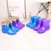 Water Shoes Without Mesh Short Tube Low Tube Women's Rain Boots Women's Quick Drying Without Lining Deodorant Rain Shoes Waterproof Glue Shoe Factory
