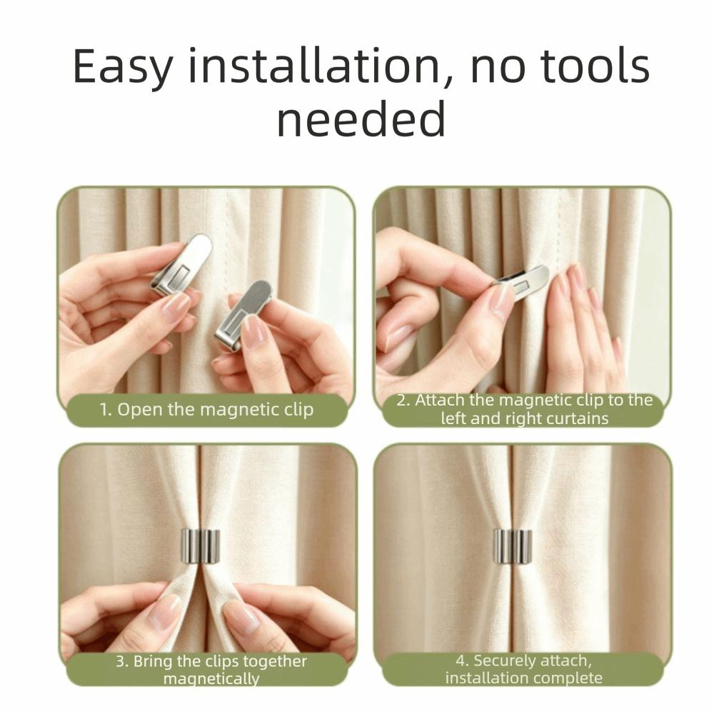 Detachable Magnetic Curtain Clips Magnetic Closure Window Screen Clips Fixed Clips Window Screen