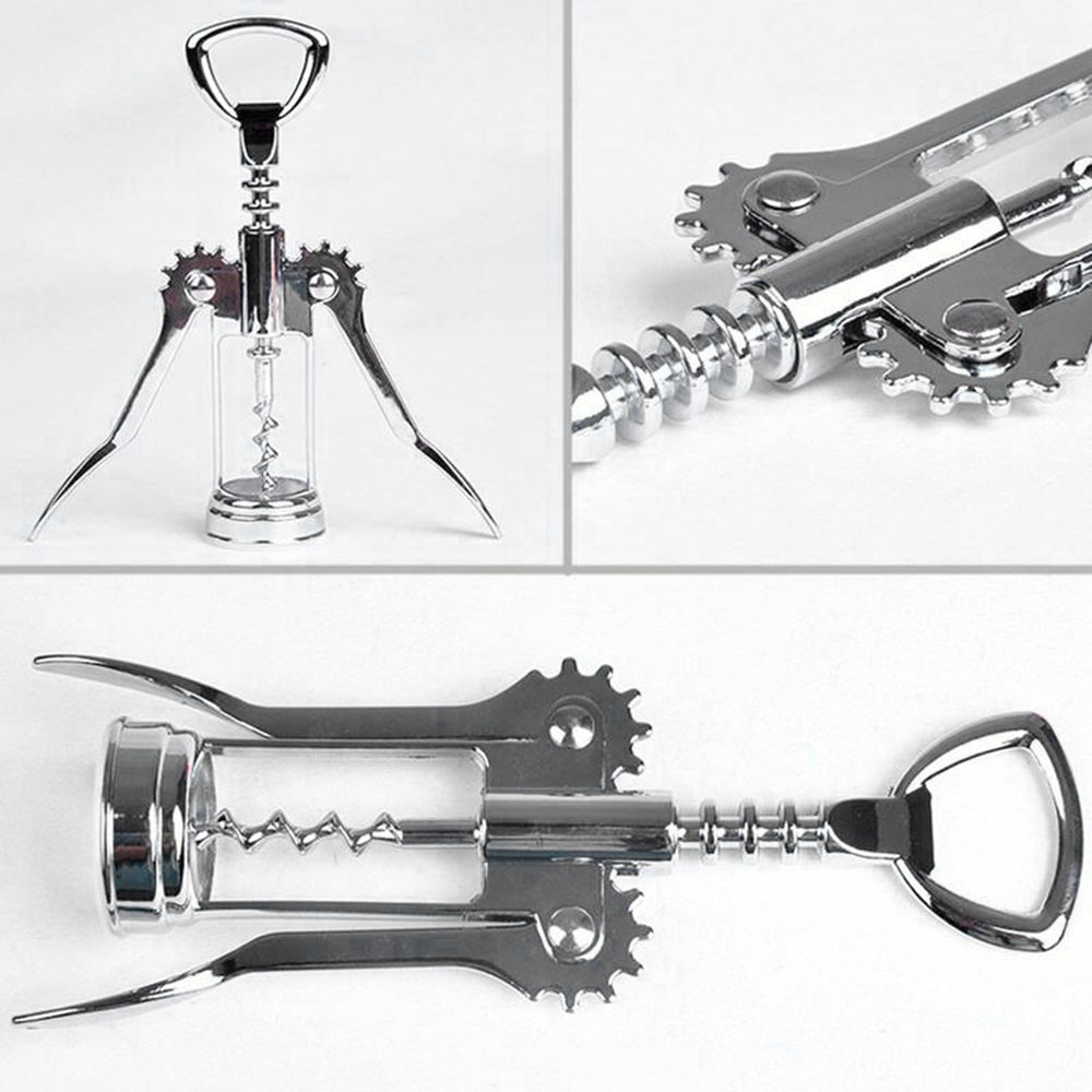 Steel Beer Sommeliers Wing Type Corkscrews Kitchen Dining Bar Tool Wine Cork Remover Bottle Openers