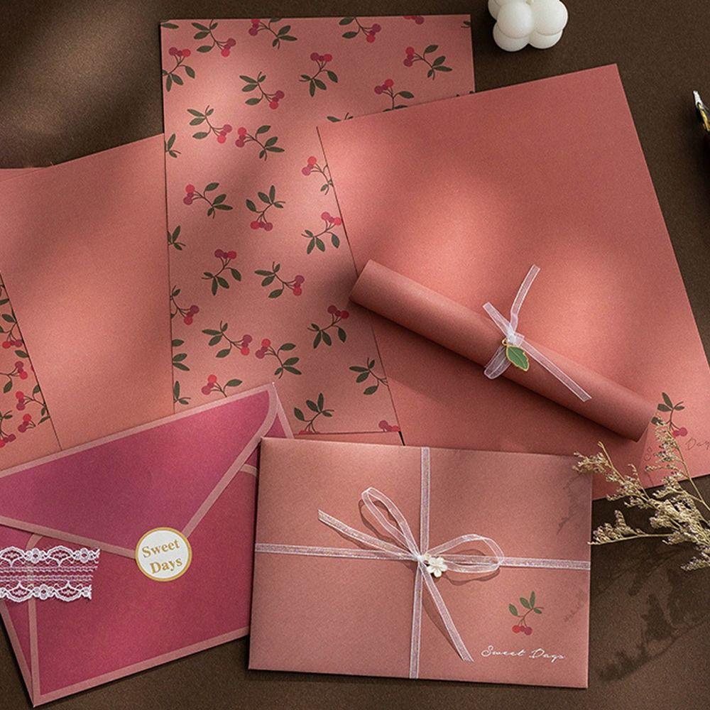 DIY Postcard Floral Envelopes Flowers Letter Writing Paper Holiday Wishes Letter Pads  Stationery