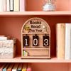 Wooden Reading Counter, Reading Book, Statistician, Desktop Decoration Gift