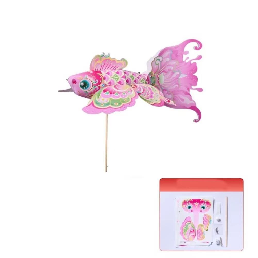 DIY Material Package New Year Koi Fish Lantern Luminous Hand-held Lantern Mid-Autumn Festival